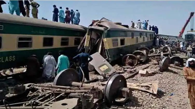 Hazara Express accident Pakistan Railway suspends six officials
