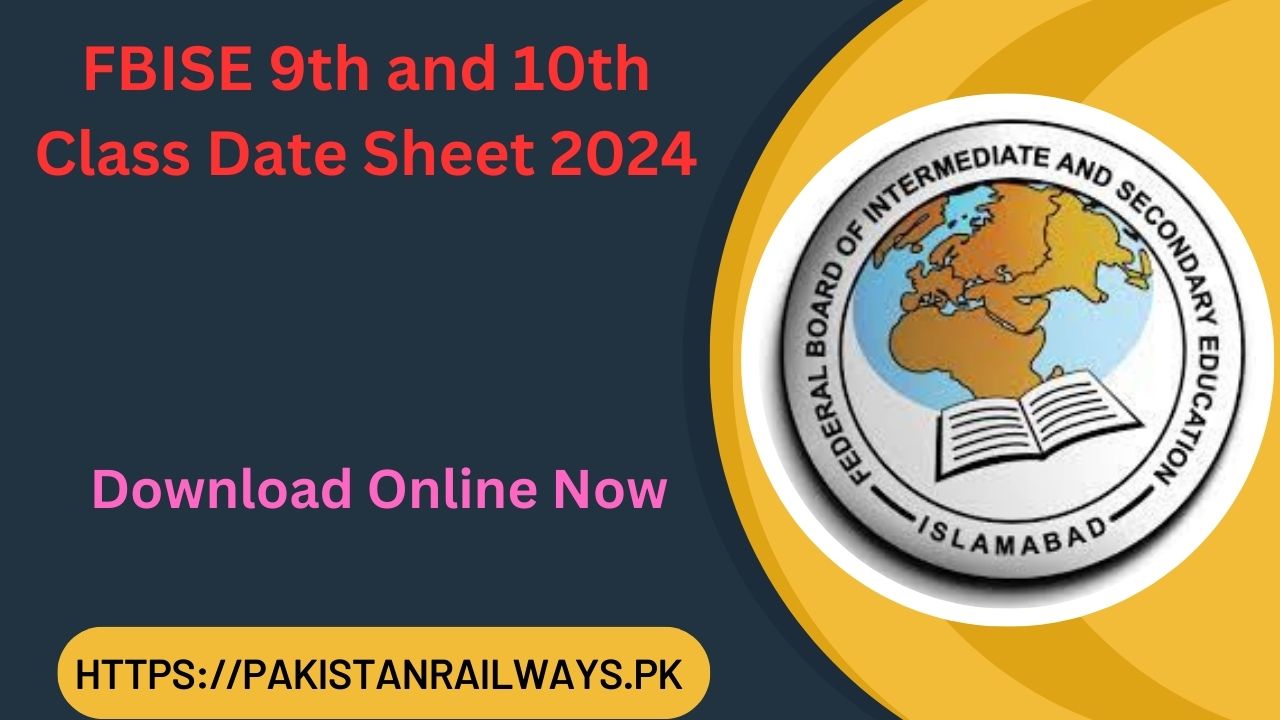 FBISE 9th and 10th Class Date Sheet 2024 Check Online