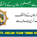 Lahore To Jhelum Train Timing Schedule