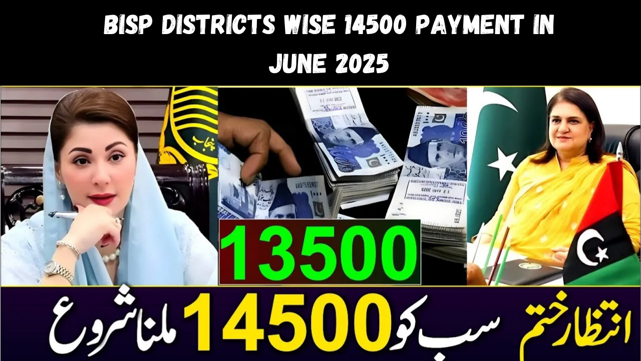 Bisp Districts Wise 14500 payment in June 2025